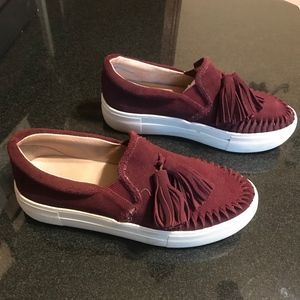 J/Slides Suede Burgundy Sneaker